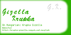 gizella krupka business card